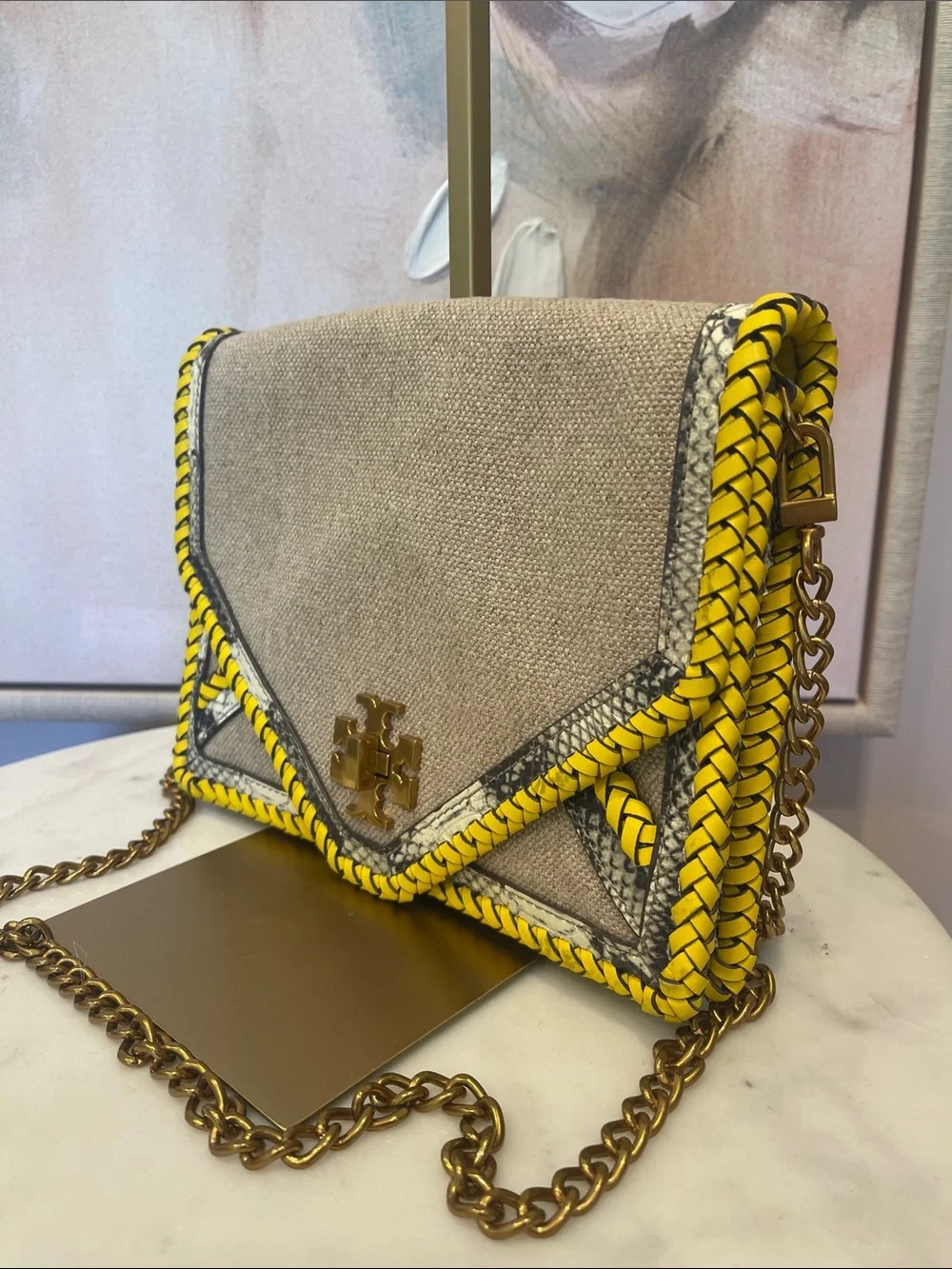 Tory Burch Kira Braided Canvas Crossbody